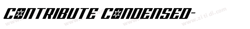 contribute condensed字体转换